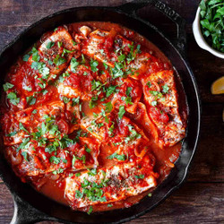 Greek Fish With Onions And Tomatoes (psari Plaki)