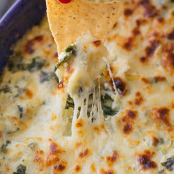 Laine’s Healthy Spinach Artichoke Dip