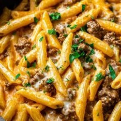 Creamy High Protein Beef Pasta