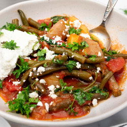 Fasolakia (greek Green Beans And Potatoes)