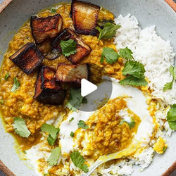 Roasted Aubergine Dhal