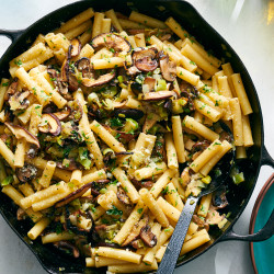 Miso Mushroom And Leek Pasta 