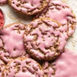 Strawberry Iced Oatmeal Cookies Recipe