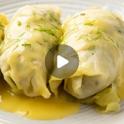 Greek Stuffed Cabbage Rolls With Avgolemono Sauce