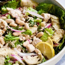 White Bean Artichoke and Tuna Salad