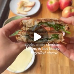 Apple, White Cheddar, Bacon, &amp; Hot Honey Grilled Cheese