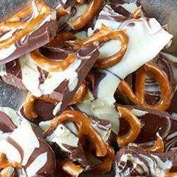 Mint-chocolate Bark With Pretzels