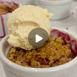 Easy Blueberry Peach Crumbles