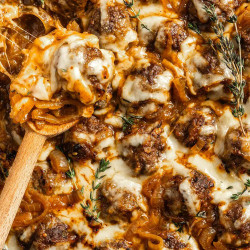 French Onion Meatballs