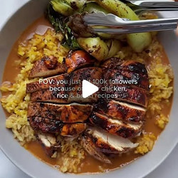 Black Garlic Chicken Rice &amp; Broth