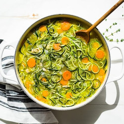 Homemade Chicken Zucchini Noodle Soup