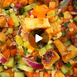 Mediterranean Chickpea And Halloumi Salad