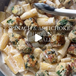 Spinach &amp; Artichoke Chicken Meatballs