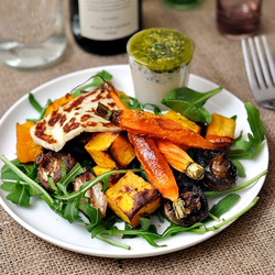 Roasted Vegetables Plate w/ Halloumi