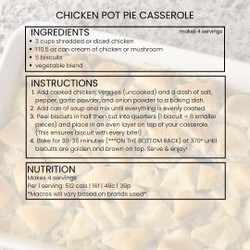 Chicken Pot Pie Casserole