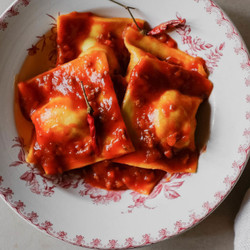 Ravioli Alla Calabrese – Calabrian Ravioli Filled With Provola, Soppressata And Pecorino