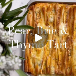 Thyme Pear And Brie Tart