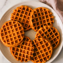 Crispy Sweet Potato Waffles Recipe (gluten-free)