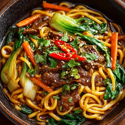 Spicy Cumin Beef Noodles With Carrots And Bok Choy: A Flavor Explosion In Every Bite
