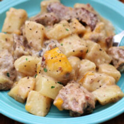 Instant Pot Cheesy Beef and Potato Stew