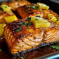 Honey Pineapple Glazed Salmon Recipe