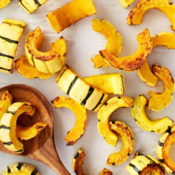 Roasted Delicata Squash With Apples