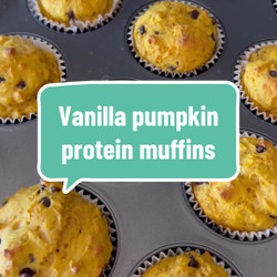 Vanilla Pumpkin Protein Muffins