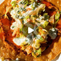 Buffalo Chicken Smash Burger Tacos