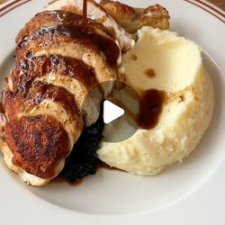 Roast Chicken, Mash &amp; Black Garlic Gravy