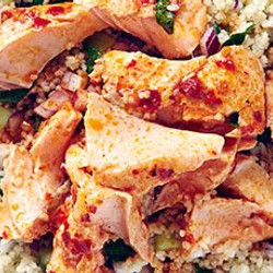 Harissa Salmon With Zesty Couscous