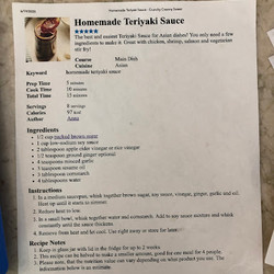 Teriyaki Sauce - Chicken Or Shrimp