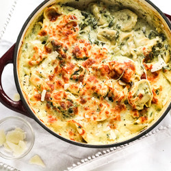 Baked Tortellini With Spinach &amp; Cream Cheese