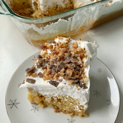 Toffee Butterscotch Poke Cake