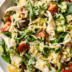 Lemon Orzo Salad With Chicken