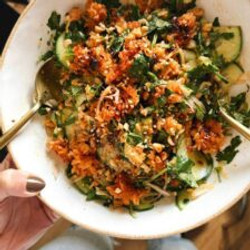 Crispy Rice Salad With Cucumbers And Herbs