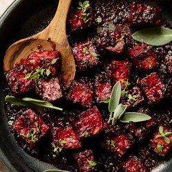 Blackberry Glazed Tofu With Black Pepper &amp; Chili
