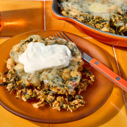 Cheesy White Bean &amp; Rice Skillet