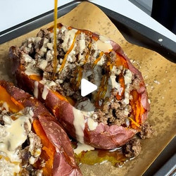 Protein Sweet Potato Boats