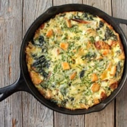 Swiss Chard Potato Chive Frittata