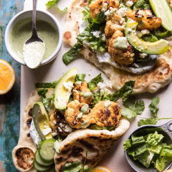 Chicken Shawarma Wraps With Green Tahini And Feta