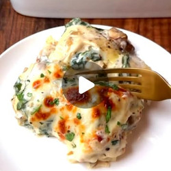 White Lasagna With Garlicky Greens &amp; Mushrooms