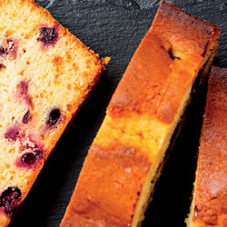 Blueberry Loaf With Citrus Zest And Vanilla Glaze