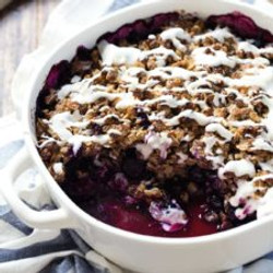 Simple Oat &amp; Pecan Blueberry Crisp (Made)