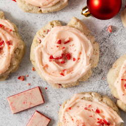 Gluten-free Peppermint Sour Cream Sugar Cookies