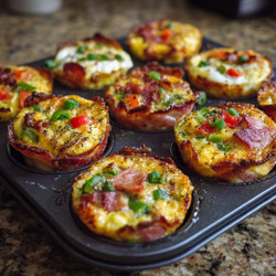 Bacon Wrapped Egg Cups