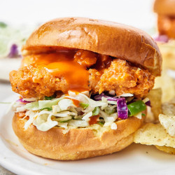 Lightened-up Nashville Hot Chicken Sandwiches