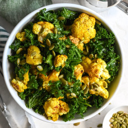 Roasted Cauliflower And Kale Salad