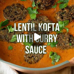 Lentil Koftas With Tomato Curry Coconut Sauce