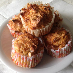 Carrot, Cheese And Oat Muffins