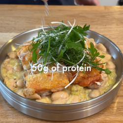 Crispy Chicken &amp; Leek-y Beans